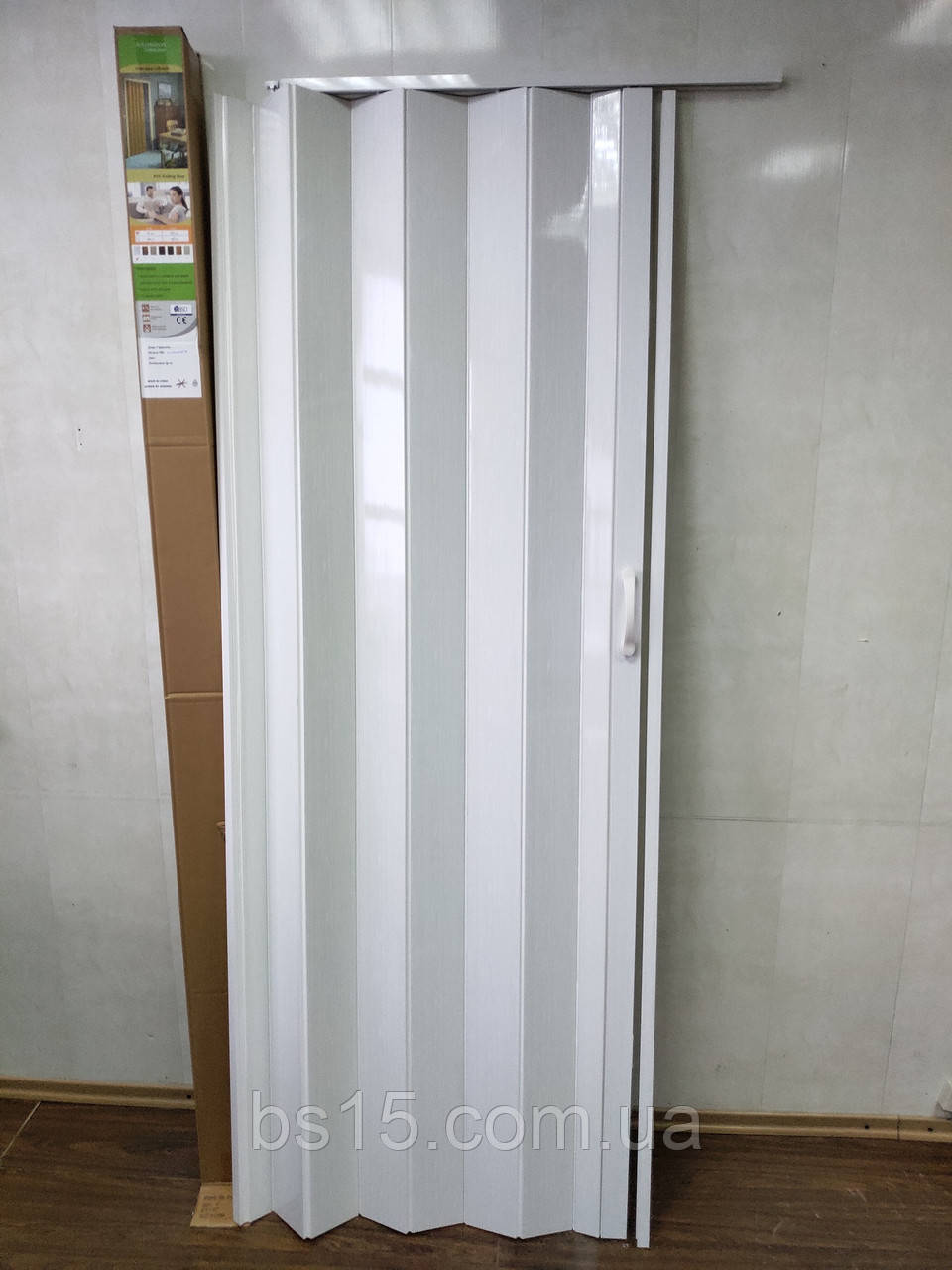 Двері гармошка глуха 810х2030х6мм Білий ясен No1 доставка по Україні, фото 1