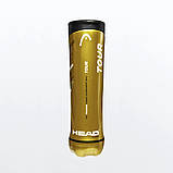 Нові м'ячі Head TOUR для великого тенісу 4 м'ячі в банці, фото 9