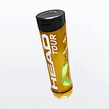 Нові м'ячі Head TOUR для великого тенісу 4 м'ячі в банці, фото 8