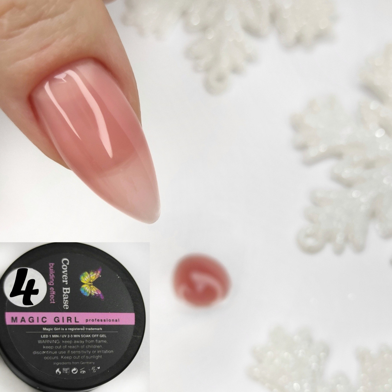 MG Base Cover Building effect / Рідкий полигель 15 ml #4 - пляшечка з пензлем