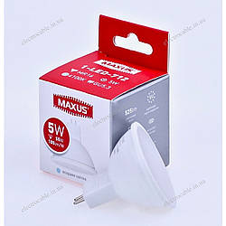 Лампа світлодіодна MAXUS 1-LED-712 5W MR16 4100K 220V GU5,3