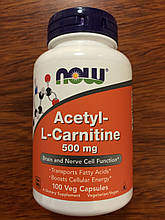 Карнитин Now Foods Acetyl L-Carnitine 500 mg 100 veg caps