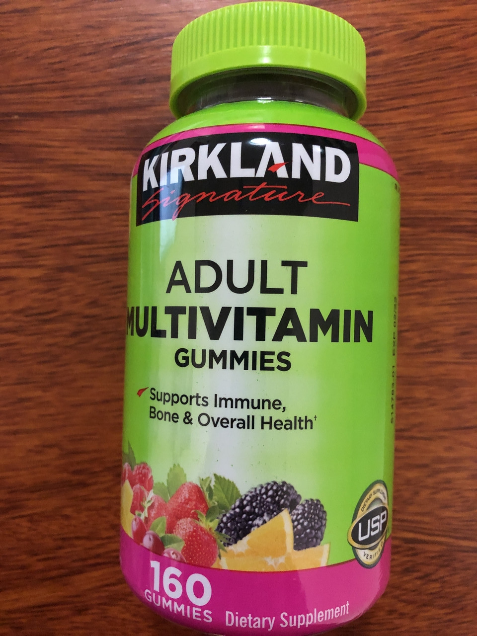 МУЛЬТИВІТАМІДИ ДЛЯ ЗРОСЛИХ KIRKLAND SIGNATURE ADULT Multivitamin Gummie 160 шт., фото 1