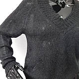 Мохеровий светр жіночий чорний, фото 2