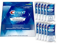 1/2 курса (10 пакетиков) Отбеливающие полоски Crest 3D White Whitestrips Professional Effects