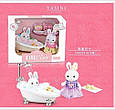 Набір меблів "Ванна" з фігуркою зайчика (аналог Sylvanian families) арт. 6621-4, фото 8