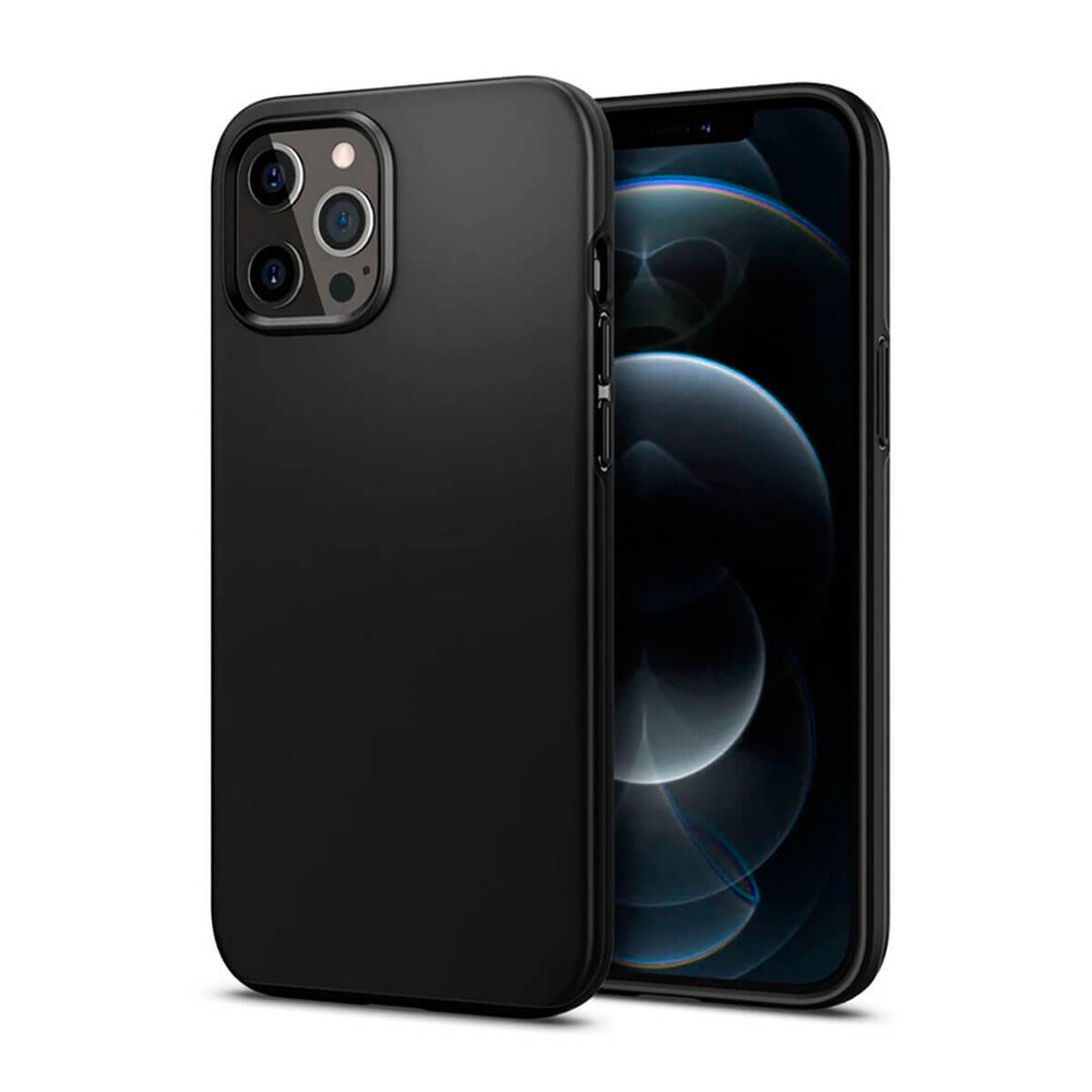 Чорний силіконовий чохол iPhone 12 Pro