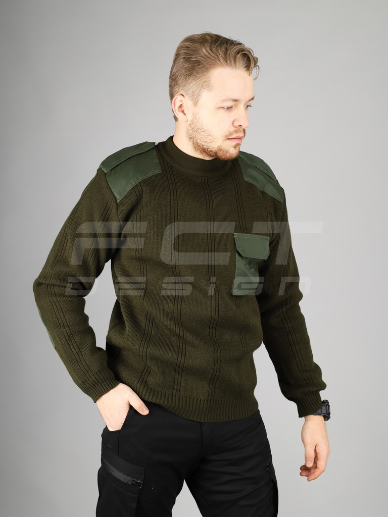 Светр під горло формений Олива, фото 1