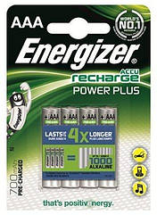 Аккумулятор Energizer Recharge Power Plus, AAA/(HR03), 700mAh, LSD Ni-MH, блистер 4шт