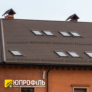 Металочерепиця Монтерей матова коричнева 8017 0.45, фото 2