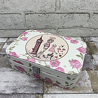 Шкатулка кожзаменитель для украшений в ассортименте Лондон