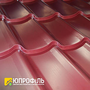 Металочерепиця RAL 3005 (Бордовий) глянець 0.35 мм. купити Київ, фото 2