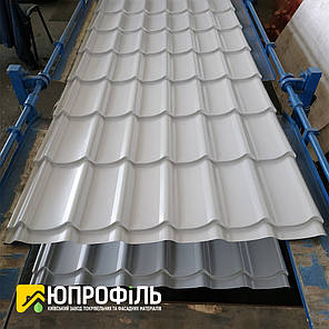 Металочерепиця RAL 7004 Світло-сіра Монтеррей 0.42, фото 2