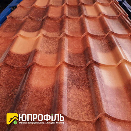 Металочерепиця «Іспанська Покрівля» 0.50 мм Dongbu Steel Корея, фото 2