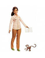 Кукла Барби зоолог с обезьянкой, Barbie National Geographic Wildlife Conservationist Doll