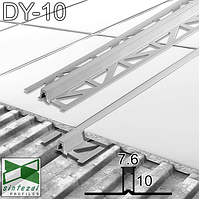 Дилатаційний профіль Cezar, 7.6х10мм, L-2.5м. Сірий.
