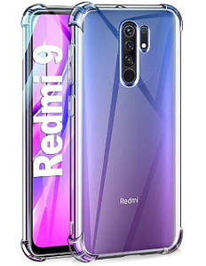 Захисний силіконовий чохол Shock Xiaomi Redmi 9 Прозорий