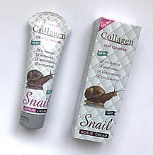 Скраб для обличчя Collagen Cleansing Snail Whitening Cream з екстрактом равлики
