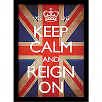 Постер в раме "Keep calm and Reign on" 30x40 см. Великобритания 4100049