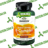 Антистресс Витамины USA ORIGINAL!!! Swanson Super Stress B-Complex with Vitamin C, 100 капс