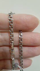 Срібна ланцюжок плоский бісмарк