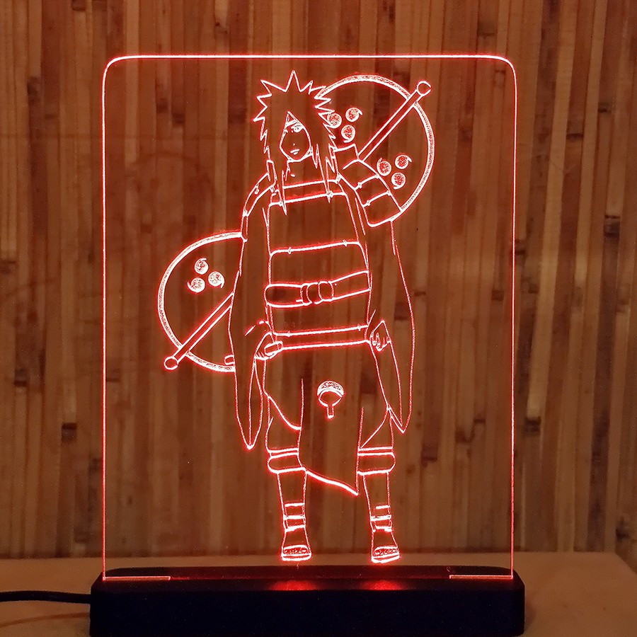 Нічник-світильник 3d Учіха Мадара (Uchiha Madara) жовтий AVA-000049