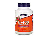 Вітамін Е-400 NOW E-400 d-alpha Tocopheryl 250 гельових капсул, фото 3