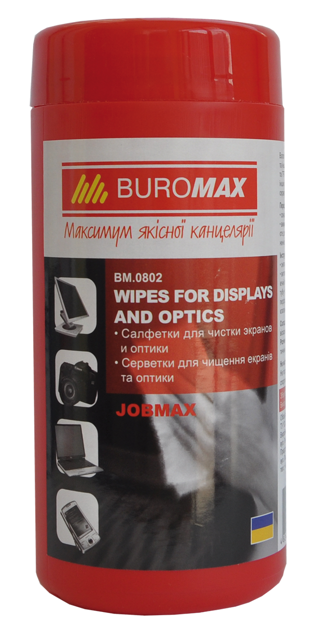 Серветки  очищ. "Buromax" 80шт. екрани BM.0802