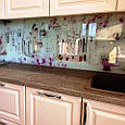 Скло на кухню замість плитки — Квітковий колаж, фото 2