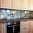 Скло на кухню замість плитки — Квітковий колаж, фото 3