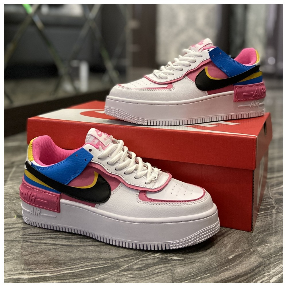 Nike air force 1 black pink blue hotsell
