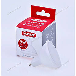 Лампа світлодіодна MAXUS 1-LED-722 MR16 7W 4100K 220V GU5,3