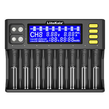 Універсальний зарядний пристрій Liitokala Lii-PD4 4 каналу Ni-Mh/Li-ion/LiFePo4 220V/12V LCD, фото 1