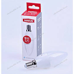 Лампа світлодіодна MAXUS 1-LED-732 С37 5W 4100K 220V E14