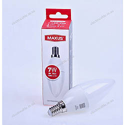 Лампа світлодіодна MAXUS 1-LED-733 С37 7W 3000K 220V E14