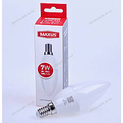 Лампа світлодіодна MAXUS 1-LED-734 С37 7W 4100K 220V E14