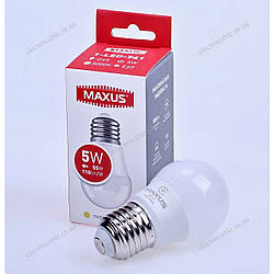 Лампа світлодіодна MAXUS 1-LED-741 G45 5W 3000K 220V E27