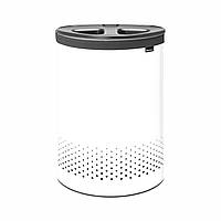 Бак для білизни двосекційний Brabantia Laundry Bin, об'єм 55 л, білий із сірим (304903)