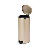 Бак для сміття Pedal Bin NewIcon Brabantia, об'єм 30 л, бежевий шампань (304484), фото 5
