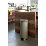 Бак для сміття Pedal Bin NewIcon Brabantia, об'єм 30 л, бежевий шампань (304484), фото 6