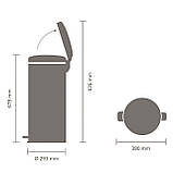 Бак для сміття Pedal Bin NewIcon Brabantia, об'єм 30 л, бежевий шампань (304484), фото 10
