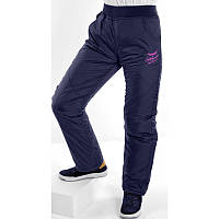 Зимние штаны (брюки) для девочки на синтепоне. размер 128, сиреневые.