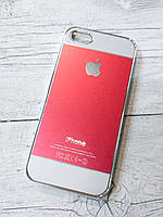 Протиударний Чохол для Iphone 5 5S SE Алюмінієвий Metal Chrome Червоний/білий