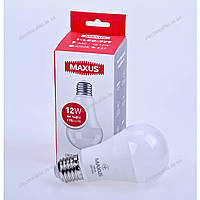 Лампа светодиодная MAXUS 1-LED-777 A60 12W 3000K 220V E27