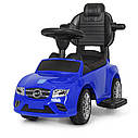Дитяча каталка-толокар SX 1578-1, Mercedes, гумові колеса, шкіряне сидіння, білий, фото 4