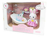 Набір меблів "Ванна" з фігуркою зайчика (аналог Sylvanian families) арт. 6621-4, фото 7