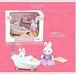 Набір меблів "Ванна" з фігуркою зайчика (аналог Sylvanian families) арт. 6621-4, фото 8