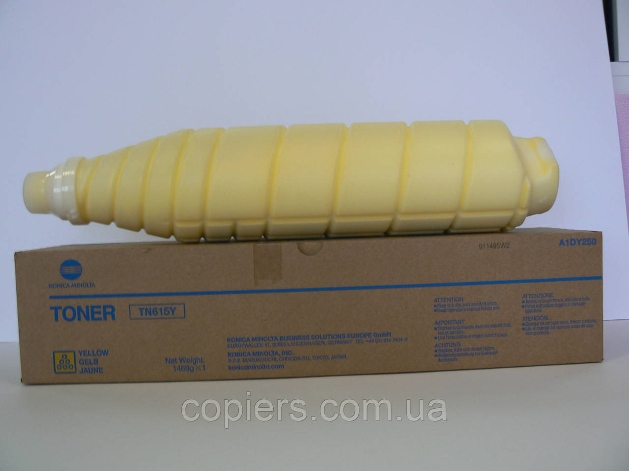 Toнер картридж TN-615Y для Konica Minolta Bizhub PRESS C8000, оригінал, tn615y, tn615 y, фото 1