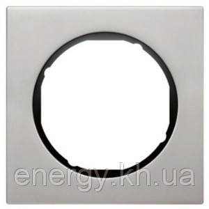 Рамка 1-ная нержавіюча сталь /чорний Berker R. 3, фото 1