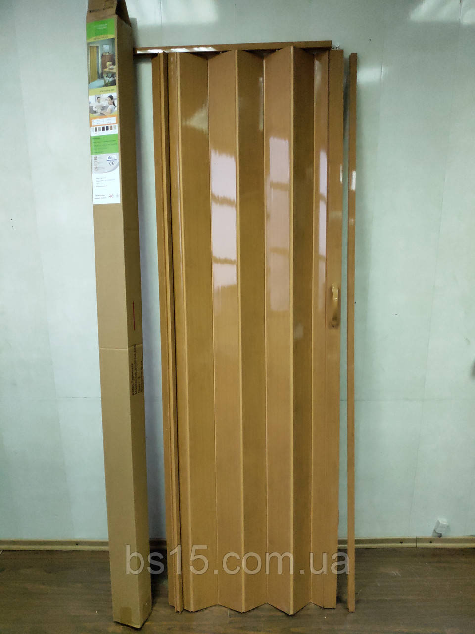 Двері гармошка пластикова глусна кольороп в'яз 810х2030х6мм, фото 1